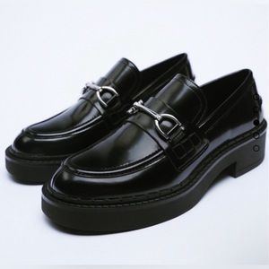 Zara Lug Sole Chunky Loafers Size 37